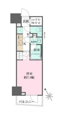ルフォンプログレ四谷の物件間取画像
